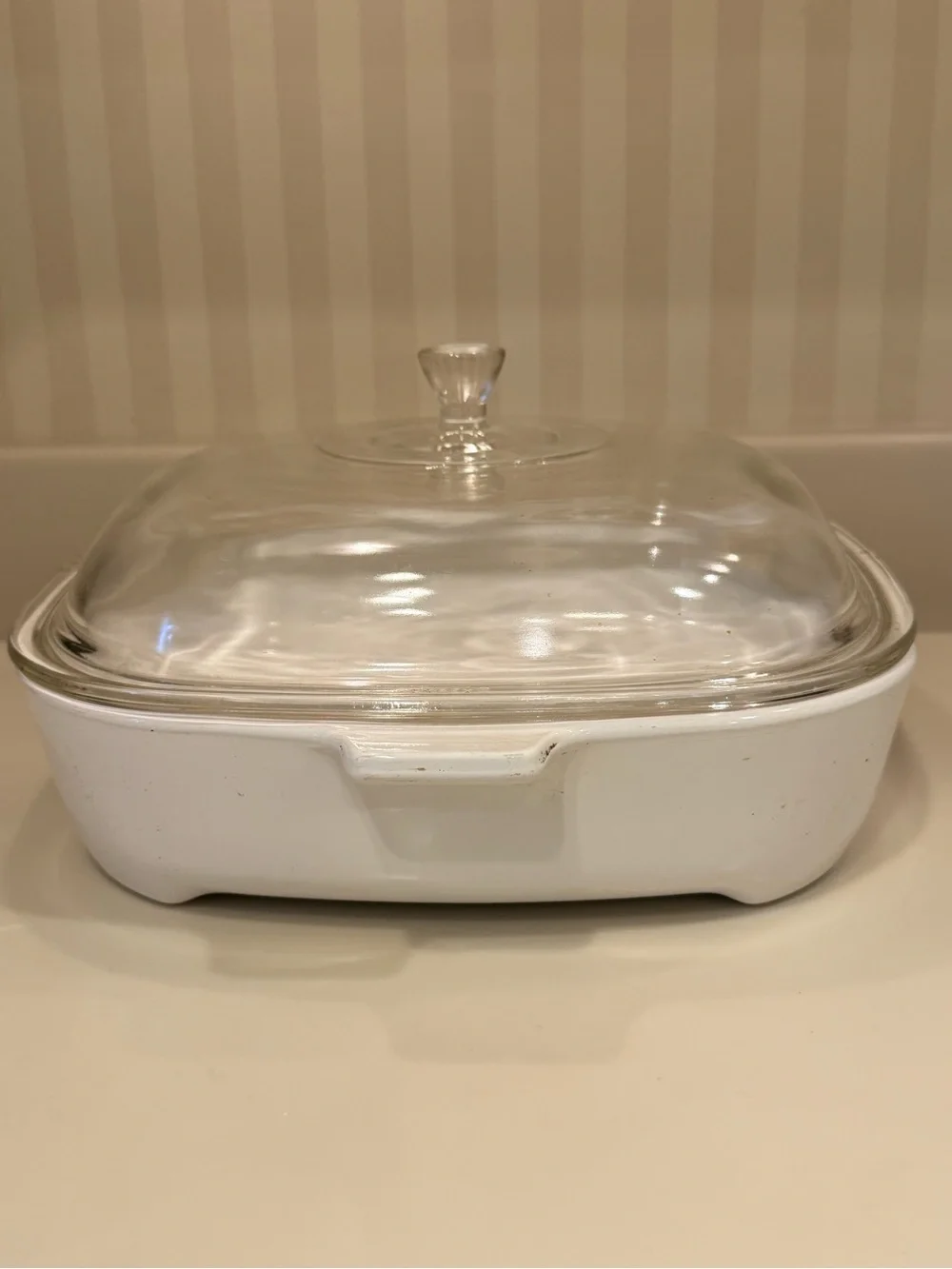 Vintage Corning Blue Daisy Casserole Made For Sears